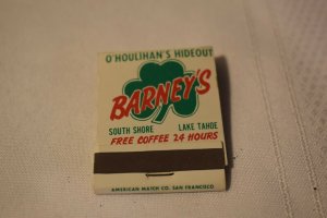 O'Houlihan's Hideout Barney's Lake Tahoe Nevada 20 Strike Matchbook