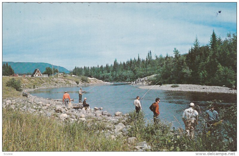 Men Fishing on the Matane River, Matane, Quebec, Canada, 40-60´s