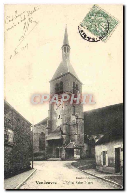 Old Postcard Vendeuvre L & # 39Eglise Saint Pierre