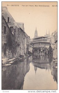 Vue Sur l'Aure, Rue Saint-Laurent, Bayeux (Calvados), France, 1900-1910s