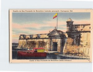Postcard Castle of San Fernando de Bocachica (main entrance) Cartagena Colombia