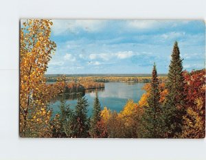 Postcard A beautiful view of the Au Sable River from Lumberman's Monument, MI