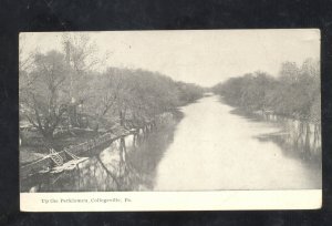 COLLEGEVILLE PENNSYLVANIA PA. PERKIOMEN RIVER VINTAGE POSTCARD