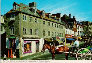 Le Vieux Quebec avec la Caleche QC Sightseeing Tourism Unused Postcard C7