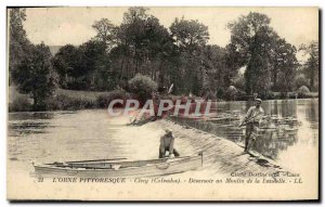 Old Postcard Clecy Deversoir the Moulin de la Landellle