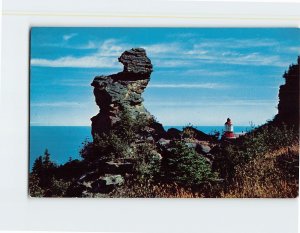 Postcard Le Roger Chat et phare, In The Scenic Gaspe Peninsula, Cap-Chat, Canada