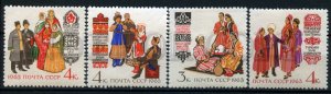 506202 USSR 1963 costumes Turkmens Azerbaijanis Tajiks Kyrgyz