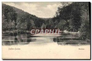 Old Postcard Baden Baden Waldsee