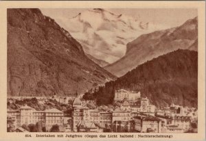 Switzerland Postcard - Interlaken Mit Jungfrau, Bernese Oberland  RR15593