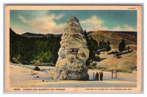 Liberty Cap Mammoth Hot Springs Yellowstone Park WY Postcard