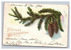 Vintage 1900 Postcard Frohliche Weihnachten Happy Christmas Germany Deutschland
