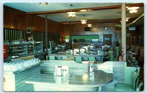 The Ranch House restaurant interior FORT MACLEAD Alberta Canada Postcard