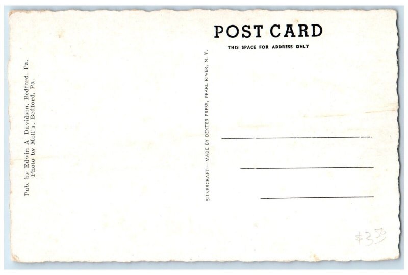 c1930's Bedford Post Office Building Bedford Pennsylvania PA Antique Postcard