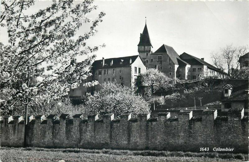 Switzerland Colombier photo postcard