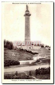 Postcard Ancient Monument Montfaucon American Army