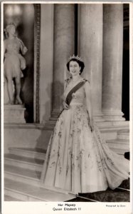 Princess Elizabeth II RPPC on Marble Steps Postcard Z10