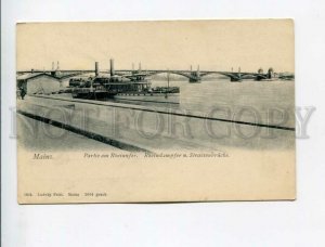 3173746 GERMANY MAINZ Rheindampfer ships Vintage postcard