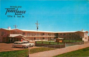 Phoenix Specialty Pool Route 66 Travelodge Postcard Winslow Arizona 20-3446