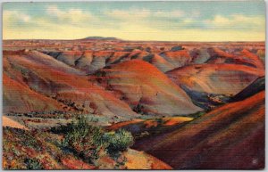 Arizona AZ, Scenic View of Painted Desert, Multicolored Sands, Vintage Postcard