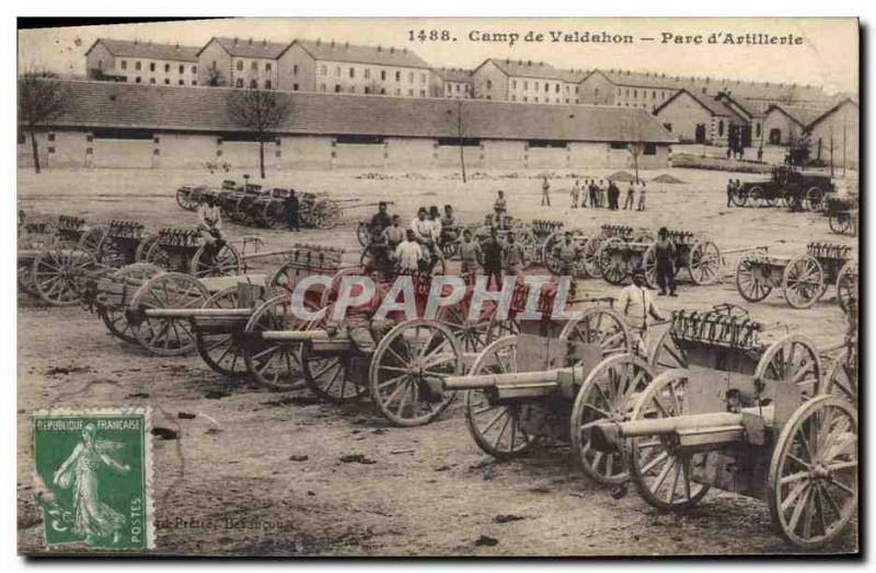 Old Postcard Army Camp Valdahon Parc d & # 39artillerie