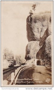 Oneonta Bluff and Tunnel Columbia River Highway Oregon 1930 Real Photo