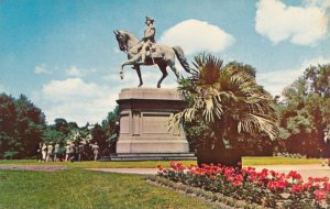 Boston MA, Massachusetts - Washington Monument in the Public Gardens