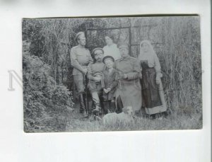 472085 Russia WWI Military Men RED CROSS Nurse POINTER Vintage REAL PHOTO