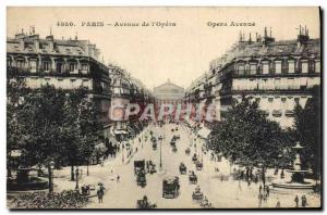 Old Postcard Paris Avenue I & # 39Oera