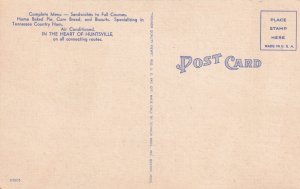 Ritz Cafe Huntsville Alabama AL Postcard E18