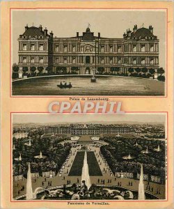 Postcard Old Luxembourg Palace and Panorama of Versailles