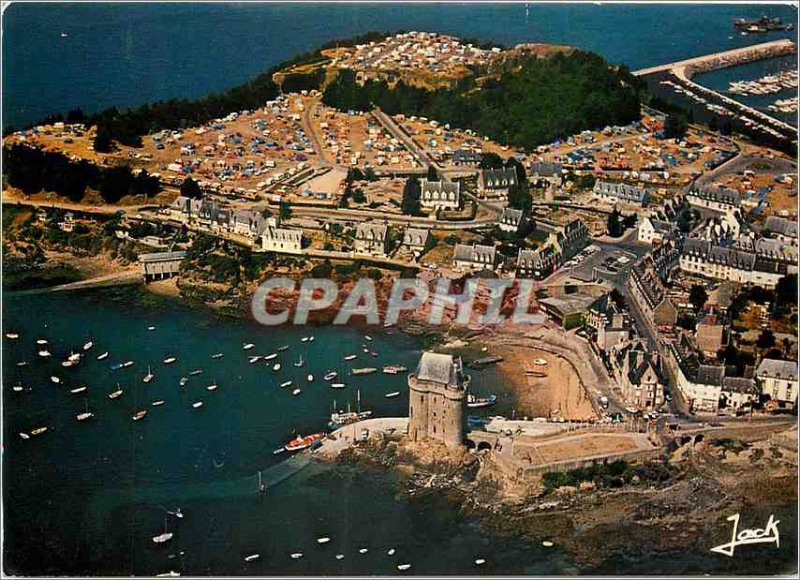 Modern Postcard the Saint-Servan Solidor tower and harbor