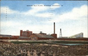 Manistee Michigan MI Morton Salt Plant Factory Vintage Postcard