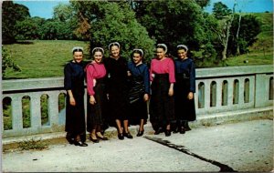 Pennsylvania Amish Country Amish Girls In Their Sunday Dress