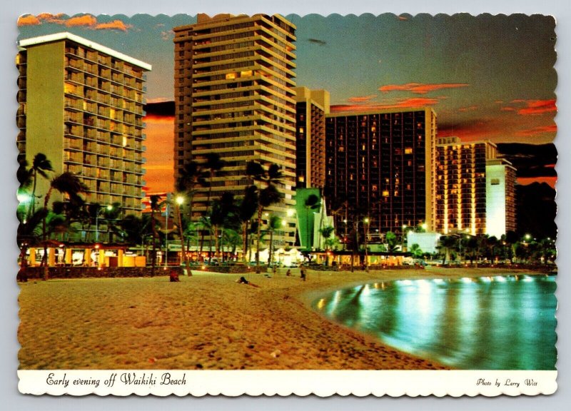 Early Evening Off Waikiki Beach Hotels Next To Diamond Head Hawaii Unposted