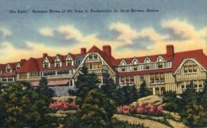 Summer Home of John D. Rockefeller Jr. - Seal Harbor, Maine ME Postcard