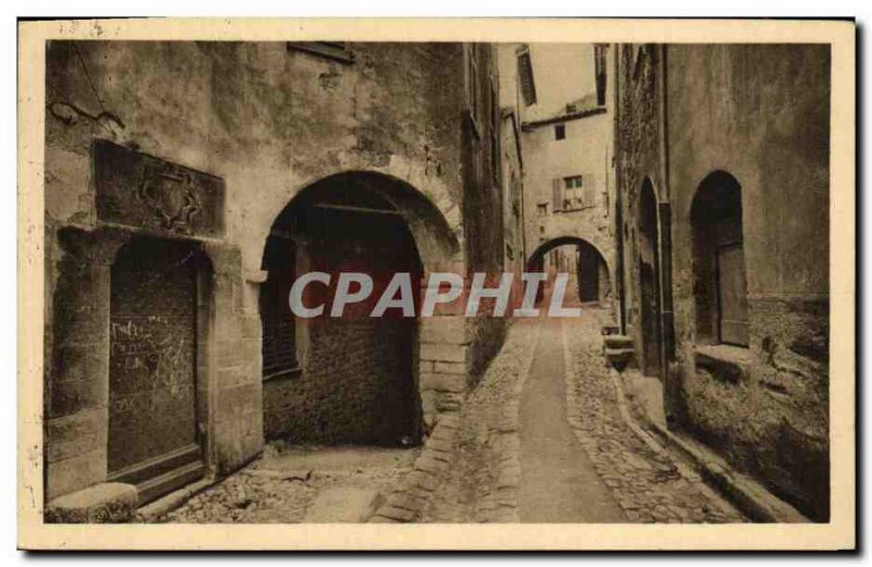 Old Postcard French Riviera Saint Paul An Antique Door