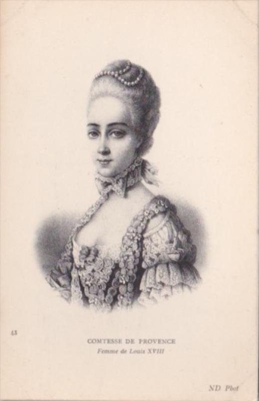 Comtesse De Provence Femme de Louis XVIII