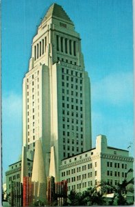 Los Angeles City Hall in the heart of the Civic Center California Postcard