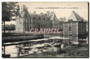 Old Postcard Chateau De Courances Seen From Moat