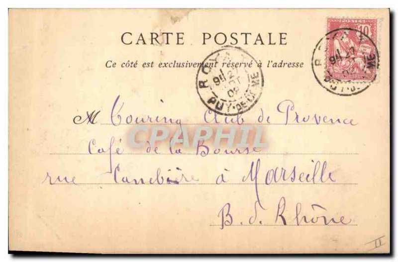 Old Postcard Tournoel the Ruins of Chateau