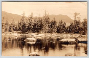 1948 RPPC KIDNEY POND CAMPS MT KATAHDIN ROCKY POND MILLINOCKET MAINE POSTCARD