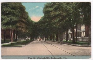 First Street Jacksonville Florida 1910c postcard