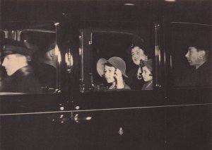 Royal Family in Car Future Queen Elizabeth II 1937 Transport Photo Postcard