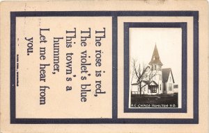 G38/ Hamilton North Dakota RPPC Postcard c1910 M.E. Church Building 1