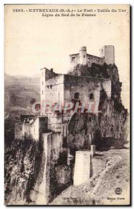 Old Postcard Entrevaux Fort Valley Line Var South of France