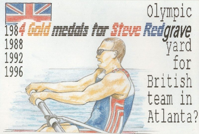Steve Redgrave British Rowing Olympic Games Champion Postcard