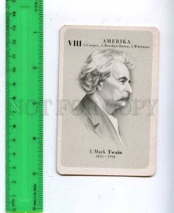 222902 Mark TWAIN Great American WRITER vintage playing CARD