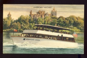 Ganonoque, Ontario, Canada Postcard, American Adonis Boat, Touring 1000 Islands