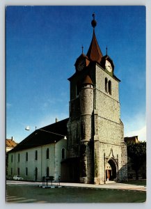 Neuchâtel Jura Region Switzerland Le Temple 4x6 Vintage Postcard 0127