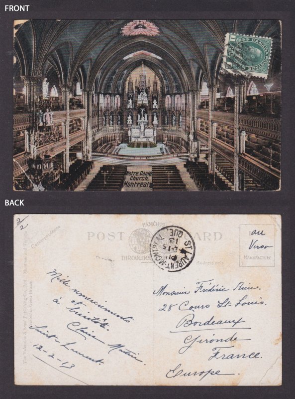 Postcard, CANADA, Montreal, Notre-Dame Basilica, Interior